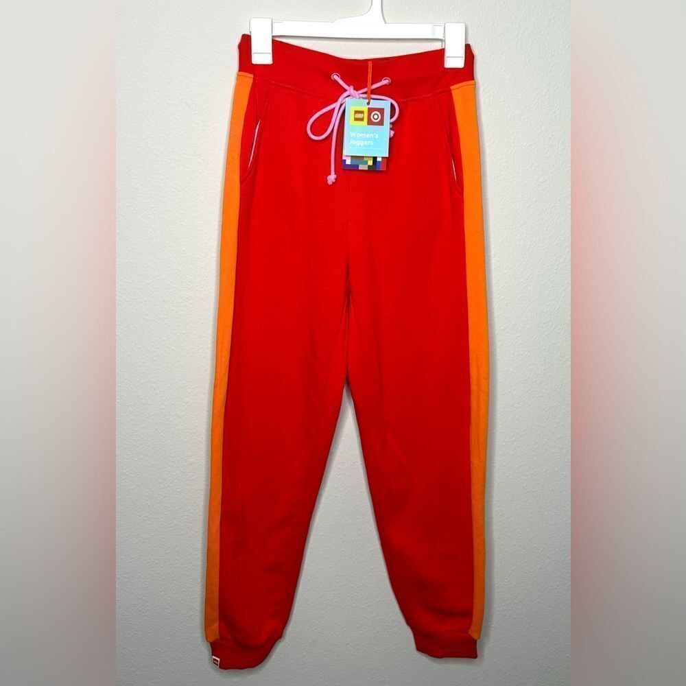 Lego Collection Target Women’s Track Jogger Pants XS Red & Orange NWT